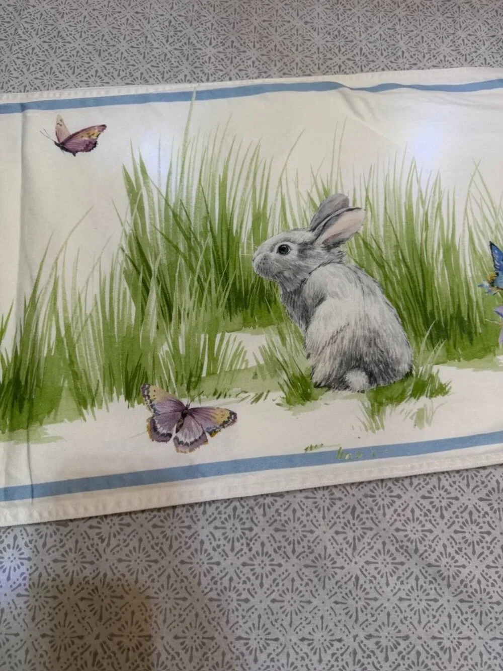 Williams Sonoma Easter Bunny Table Runner 16x100